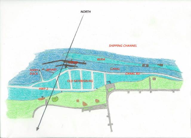 Morrisburg Waterfront Old - My Sketch with Landmarks web
